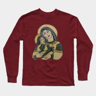 God mother with Jesus christmas decor Long Sleeve T-Shirt